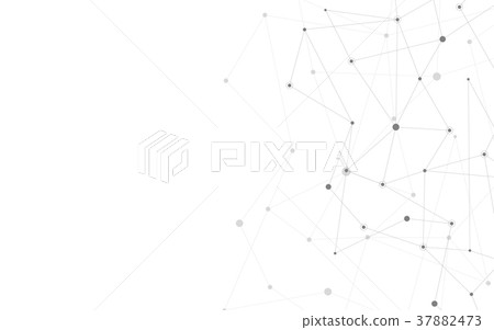 Abstract connection background with lines and dots 37882473