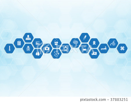 Medical background and icons 37883251