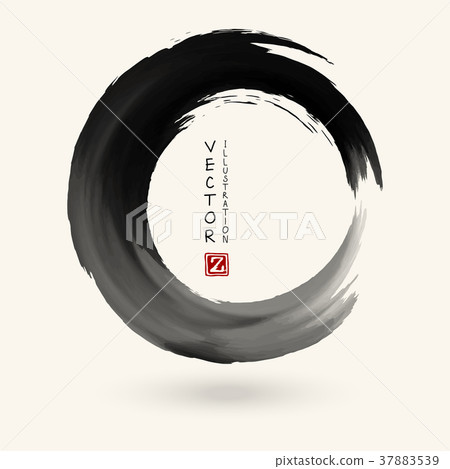 vector black ink round stroke - Stock Illustration [37883539] - PIXTA