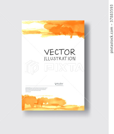 vector orange ink brush stroke - Stock Illustration [37883593] - PIXTA