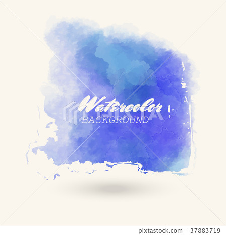 Blue watercolor hand drawn isolated vector - Stock Illustration ...