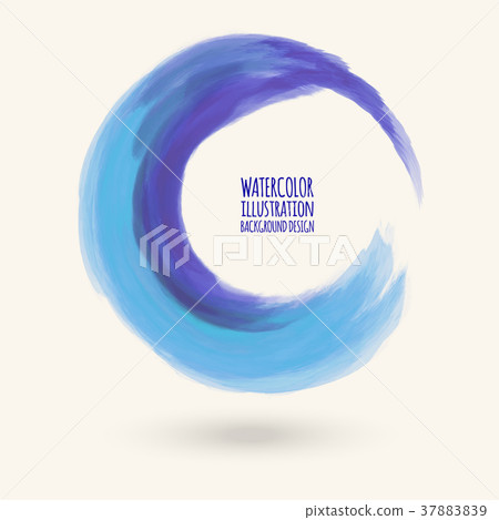 Watercolor circle texture. Vector circle elements Watercolor circle texture. Vector circle elements 37883839