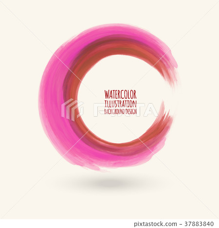 Watercolor circle texture. Vector circle elements Watercolor circle texture. Vector circle elements 37883840