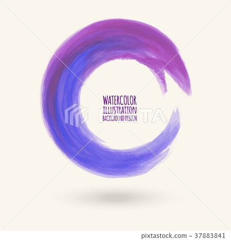 Watercolor circle texture. Vector circle elements Watercolor circle texture. Vector circle elements 37883841