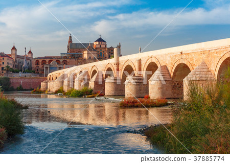 Mezquita and Roman bridge in Cordoba, Spain 37885774