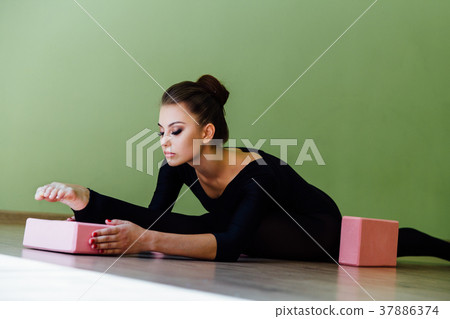 elegant beautiful modern ballet dancer girl with 37886374