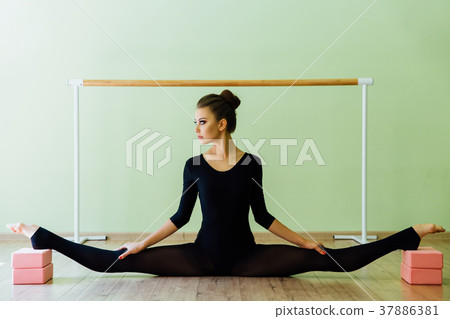 elegant beautiful ballet dancer girl with perfect 37886381