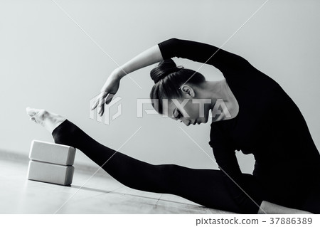 elegant beautiful modern ballet dancer girl with elegant beautiful modern ballet dancer girl with 37886389