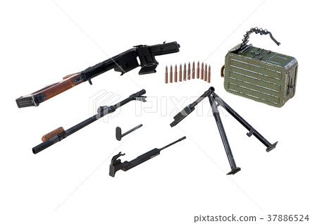 Gun firearm disassembled view Gun firearm disassembled view 37886524