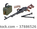 Military weapon disassembled view 37886526