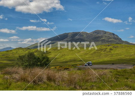 Mountain landscape in the Glencoe area in Scotland Mountain landscape in the Glencoe area in Scotland 37886560