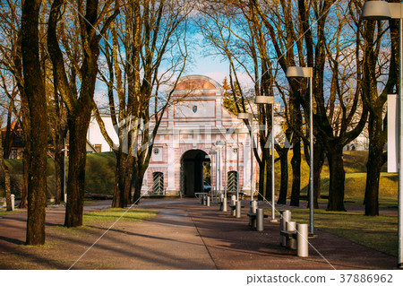 Parnu, Estonia. View Of Tallinn Gate Is Historical Parnu, Estonia. View Of Tallinn Gate Is Historical 37886962