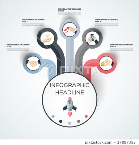 Abstract infographics number options template.  37887382