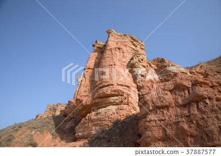 Rainbow mountains in asian geopark at China 37887577