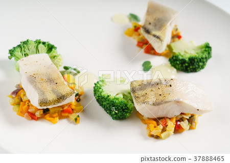 roasted fish with vegetables roasted fish with vegetables 37888465