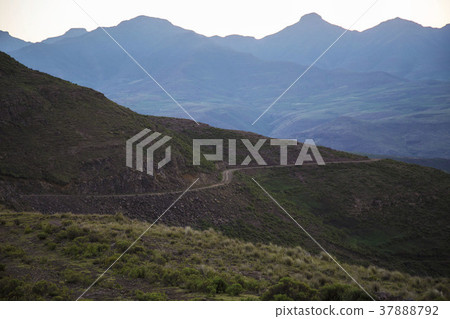 Mountain road surrounding the mountains 37888792