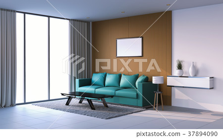 3D rendering of interior modern living room 3D rendering of interior modern living room 37894090