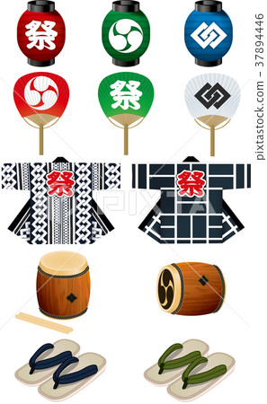 Festival illustration set 37894446