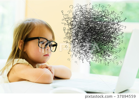 Doodles with little girl 37894559