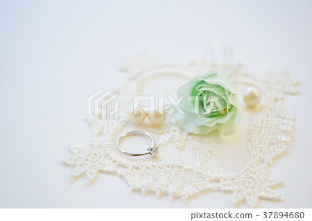 Engagement ring and blue rose Engagement ring and blue rose 37894680