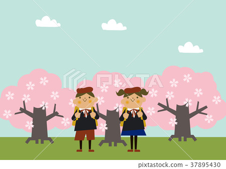 身著制服的孩子們。畢業典禮。入學典禮。 37895430