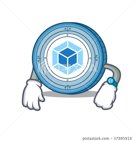 Waiting webpack coin mascot cartoon Waiting webpack coin mascot cartoon 37895918