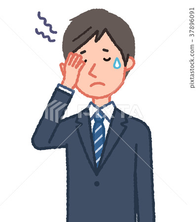 Tired eyed man Tired eyed man 37896091
