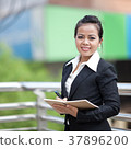 Portrait of a young business woman smiling 37896200