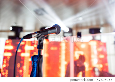 Microphone close-up. Focus on mic. Abstract Microphone close-up. Focus on mic. Abstract 37896937