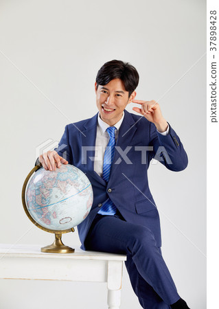 Global Business Man, Globe, Success, Global Businessman, Young Businessman 37898428