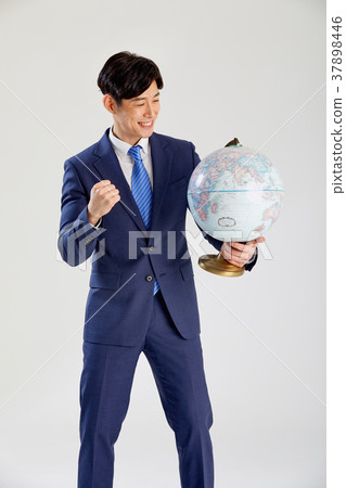 Global Business Man, Globe, Success, Global Businessman, Young Businessman 37898446