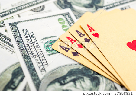 Gold poker cards 37898851