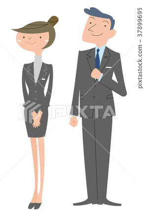 Businessman, business woman. 37899695