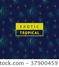 Tropical leaves vein pattern seamless background 37900459