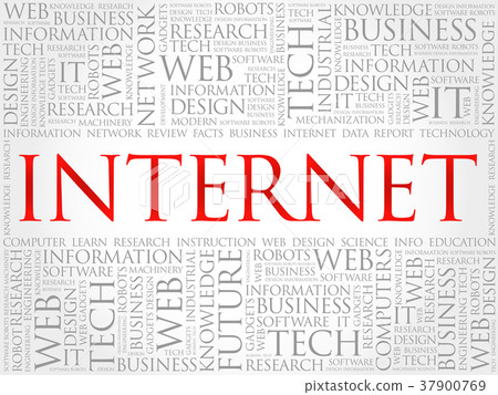 Internet word cloud collage Internet word cloud collage 37900769