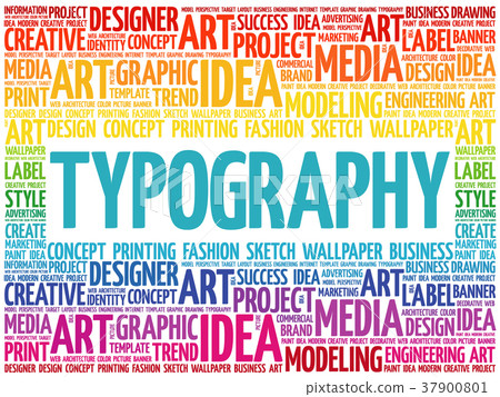 TYPOGRAPHY word cloud 37900801
