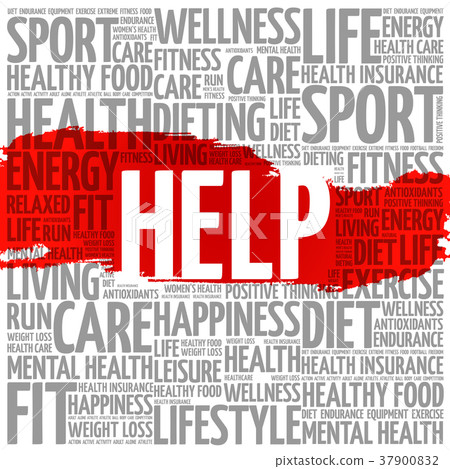 HELP word cloud background - Stock Illustration [37900832] - PIXTA
