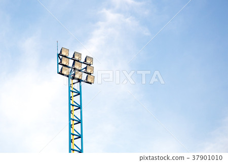 Spotlights of a soccer field Spotlights of a soccer field 37901010