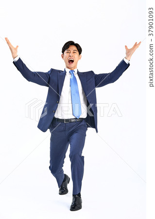 A picture of a 20 year-old boy fighting, joy, success, enthusiasm, cheers 37901093