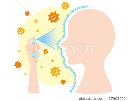 Spray prevents pollen, virus prevention 37902021