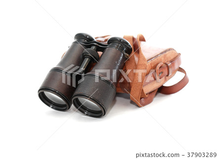 Old Binoculars With Case 37903289