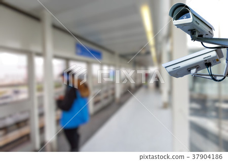 security camera in train station 37904186