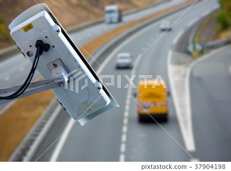 CCTV system on the road 37904198