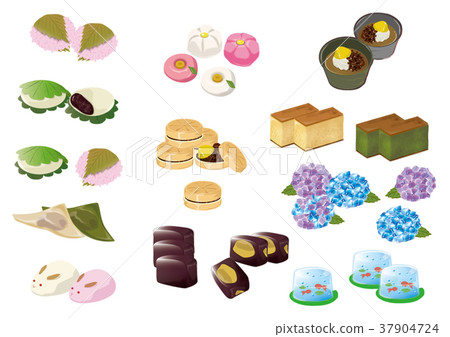 Japanese confectionery material variously 37904724