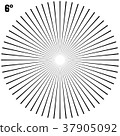 Abstract Circular Geometric Burst Rays On White 37905092