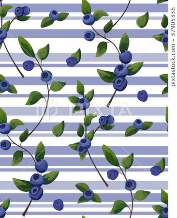 Vector natural Seamless pattern of blueberry 37905338