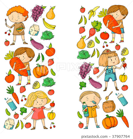 Children. School and kindergarten. Healthy food 37907764
