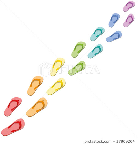 Footprint Flip Flops Colored Track 37909204