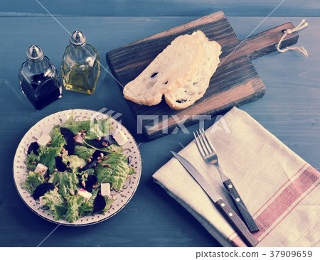 salad with beets, lettuce, feta cheese salad with beets, lettuce, feta cheese 37909659