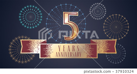 5 years anniversary vector icon, logo 5 years anniversary vector icon, logo 37910324